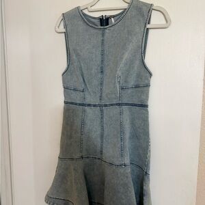 Free People Sleeveless Denim Fit & Flare Dress – Size 4